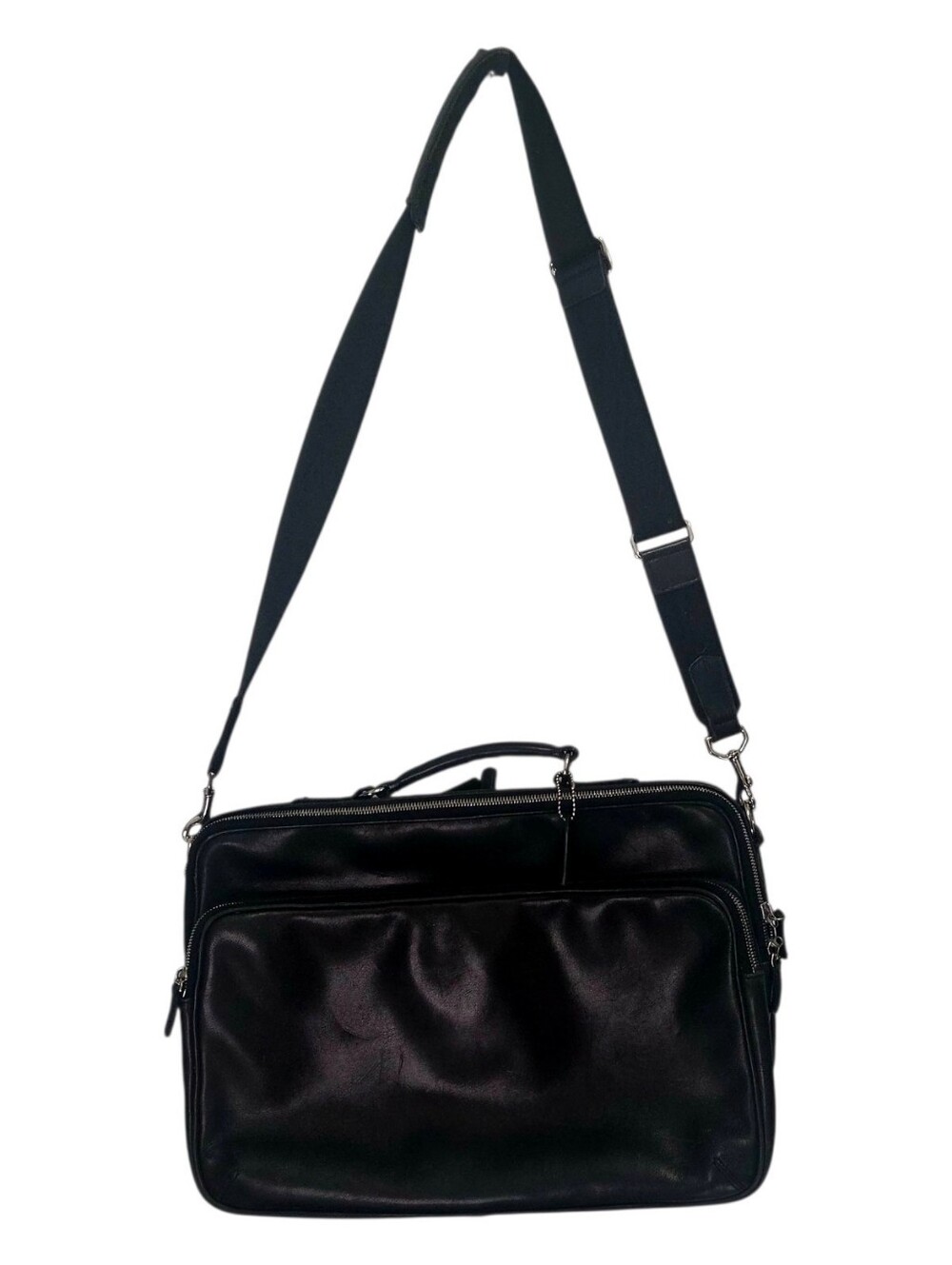 Coach Black Leather Laptop Bag Brief Case
